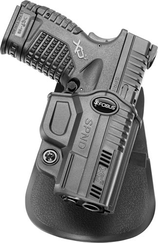Fobus E2 Paddle Holster for Springfield XDS - Black, Fits 9mm, .40SW & .45ACP
