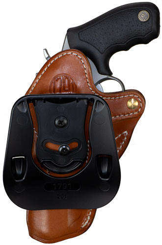 1791 Gunleather PDHR2CBRR Paddle Holster for Ruger GP100 and S&W K-Frame 4" Handgun in Classic Brown Leather