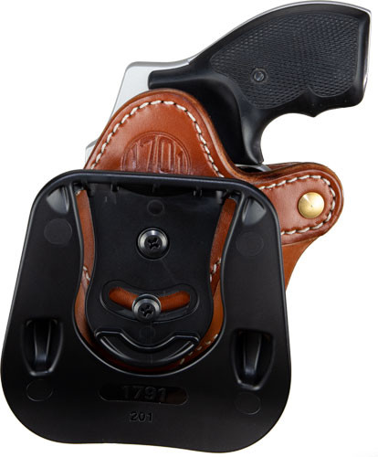 1791 Gunleather PDHR1CBRR Paddle Holster for Ruger LCR and S&W J-Frame Revolvers in Classic Brown Leather