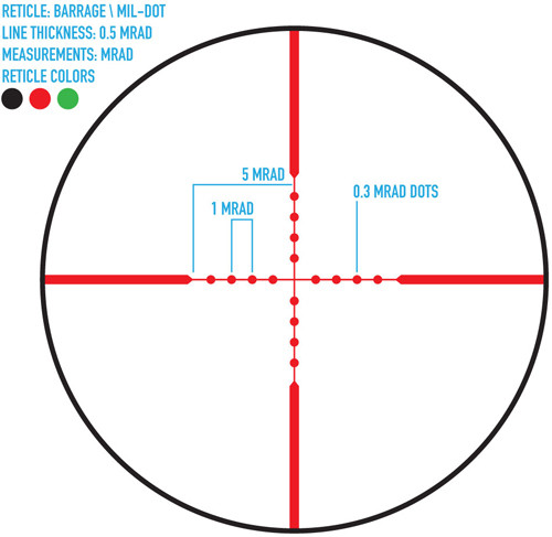 Firefield Barrage 2.5-10x40 Tactical Rifle Scope with MIL-DOT Reticle and Weaver Style Mount