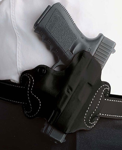 DeSantis Mini Slide Holster for SIG Sauer P365 – Outside Waistband Leather Pistol Holster with Adjustable Tension