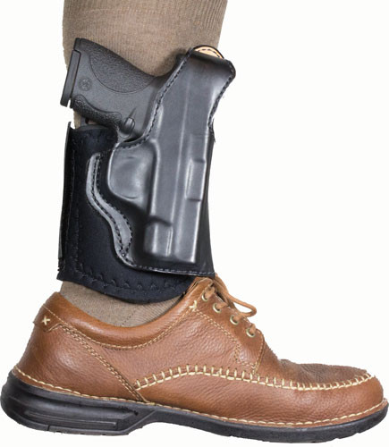 DeSantis Diehard Ankle Holster for Sig Sauer P365 - Black Leather Concealed Carry