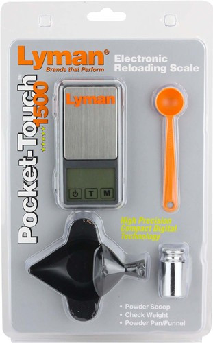 Lyman Pocket Touch Scale Kit with Electronic Precision – 1500 Grain Capacity