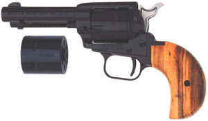 Heritage 22LR/WMR Combo Revolver with 3.5-Inch Blued Barrel and Wood Grip