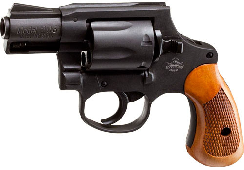Rock Island M206 Revolver DAO 38 Special with Parkerized Finish and Wood Grips