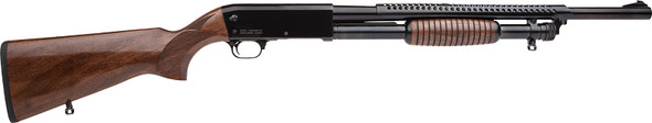 Rock Island Armory T1897 12-Gauge Pump Action Shotgun with Walnut Stock and Bluedd Finish TPAS