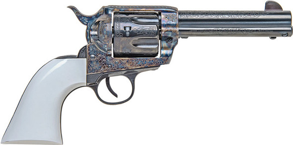 Traditions 1873 Single Action Revolver in .45 Long Colt with Case Colored Finish and White PVC Grips