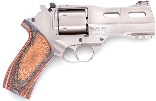 Chiappa Rhino 40DS .357 Magnum Revolver with Nickel Finish and Wood Grips