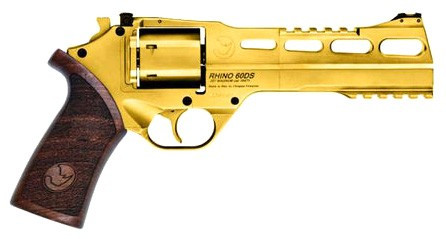 Chiappa Rhino 60DS .357 Magnum Revolver with Gold Finish and Wooden Grips