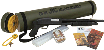 Mossberg 500 Tactical JIC 12GA Pump Action Shotgun with Synthetic Black Stock and Survival Kit