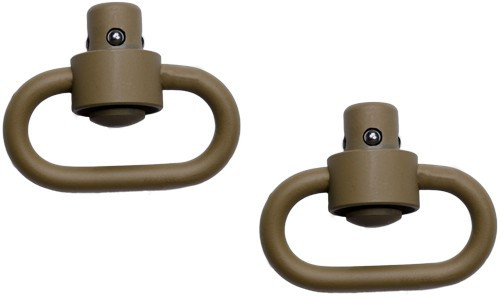Grovtec GTSW253 Heavy Duty Push Button Swivels - 1 1/4 Inch Stainless Steel with Non-Glare Cerakote Finish (2 Pack)