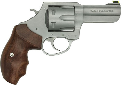 Charter Arms Professional V 357 Magnum Revolver with Stainless Steel Frame and Walnut Grips