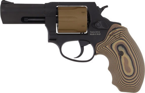 Taurus 856 .38 Special FS 5-Shot Revolver with Black Frame and VZ Hyena Brown Grips