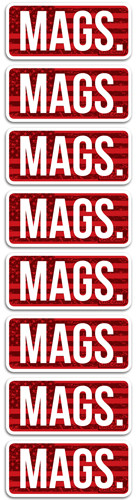 MTM Ammo Caliber Labels MAGS - 8-Pack Red Flag Adhesive Labels for Magazines