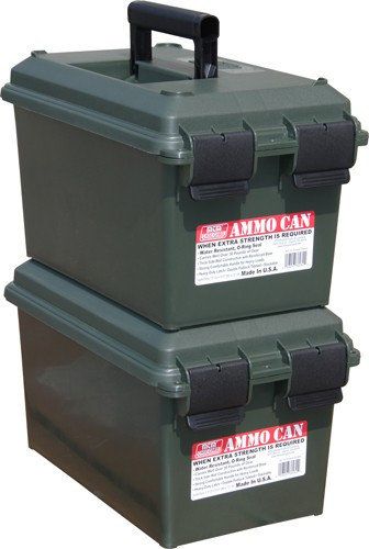 MTM Ammo Can Forest Green with Heavy-Duty Latches and Water-Resistant Design