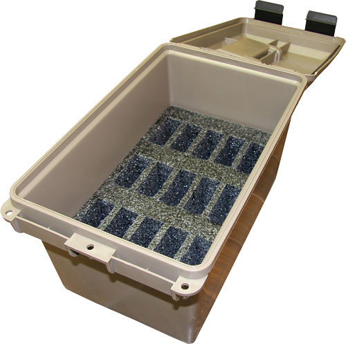 MTM Tactical Magazine Can in Dark Earth for AR-15 Magazines - Holds 15 Magazines