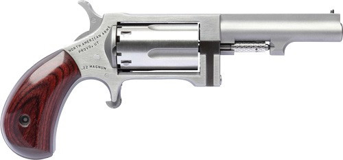 North American Arms NAA Sidewinder .22 WMR 2.5-Inch Stainless Revolver with Rosewood Grips