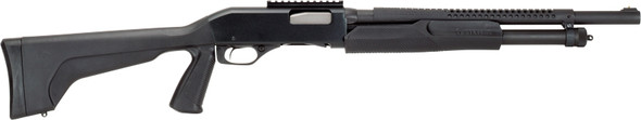 Stevens 320 Security 12-Gauge Pump Action Shotgun with Matte Black Synthetic Stock and 18.5-inch Barrel