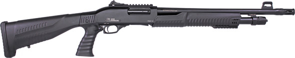 Iver Johnson Pump Action 12 Gauge Shotgun with 18-Inch Barrel and Tactical Synthetic Stock - Model PAS12PG RAIL