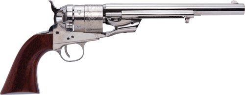 Cimarron 1860 Richards-Mason .45 Long Colt Revolver with Nickel Finish and Wood Grips