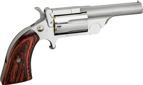 North American Arms NAA22MR250 Mini Revolver in .22 WMR with Stainless Finish and Wood Grips