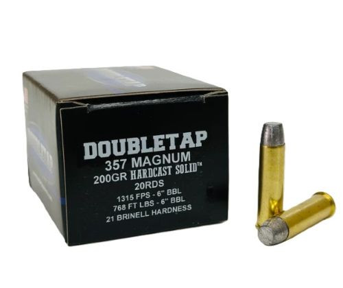 Doubletap 357 Maximum 200 Grain Flat Nose Reloadable Ammunition, Part Number 357M200HC