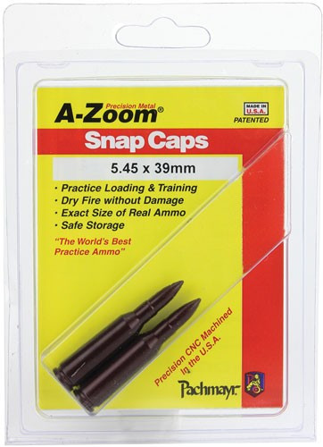 A-ZOOM Metal Snap Cap for 5.45x39 Ammunition - Safe Firing Pin Release and Dry Fire Practice Tool