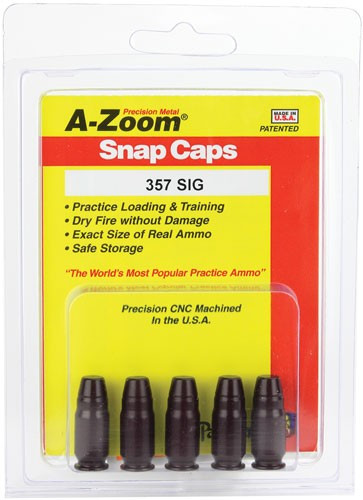 A-ZOOM Metal Snap Cap .357 SIG for Safe Handling and Dry Fire Practice