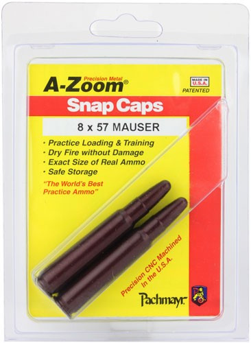 A-ZOOM Metal Snap Cap for 8x57 Mauser Rifles – Safe Firing Pin Release and Trigger Tuning Tool