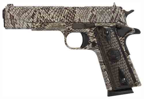 Iver Johnson 1911A1 Copperhead Semi-Auto Pistol with 5-inch Barrel and Snakeskin Finish