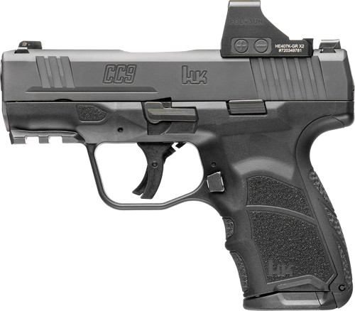 HK CC9 9mm Semi-Auto Pistol with Holosun Optics, Micro Compact Design