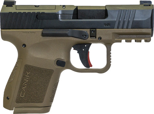 Canik Mete MC9 Cali 9mm Semi-Auto Pistol with Flat Dark Earth Frame and Black Slide