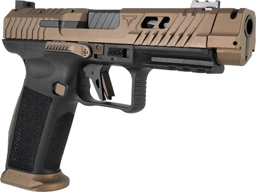 Canik TTI Combat 9mm Semi-Auto Pistol with 4.6-Inch Fluted Barrel and Flat Dark Earth Slide
