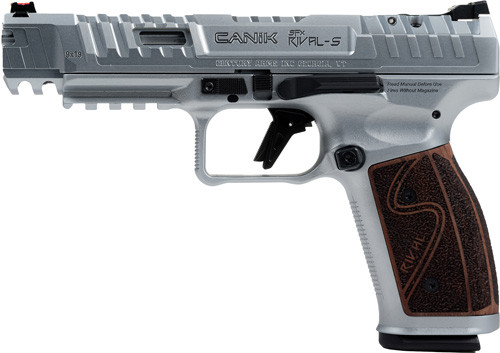 Canik SFx Rival-S 9mm Semi-Auto Pistol with 5-Inch Barrel and Chrome Finish