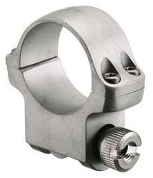 Ruger 4K Medium Scope Rings with Stainless Finish for 1-inch Tubes