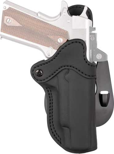 1791 Gunleather PDH1 Paddle Holster for 1911 5-Inch Pistols - Black Leather, Optics Ready
