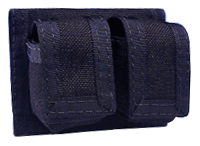 HKS Double Speedloader Pouch with Cordura Nylon Case and Hook & Loop Fasteners