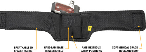 Mission First Tactical MFT Ultralite Belly Band for Concealed Carry – Ambidextrous, Universal Fit in Black