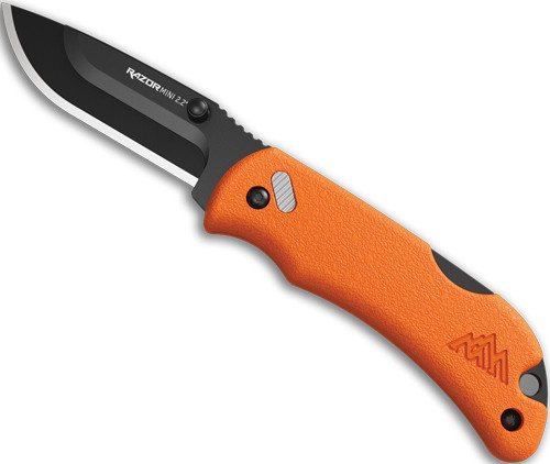 Outdoor Edge Razor-Mini 2.2-Inch Drop Point Knife with Stainless Steel Blade and Rubber Overmolded Handle