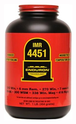IMR Powder 4451 1 lb Can – High-Performance Rifle Propellant for 30-06, 270 Winchester & 300 Winchester Short Magnum