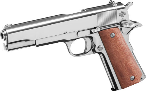 Rock Island Armory GI Standard FS 38 Super Semi-Auto Pistol with Nickel Finish and 5-Inch Barrel