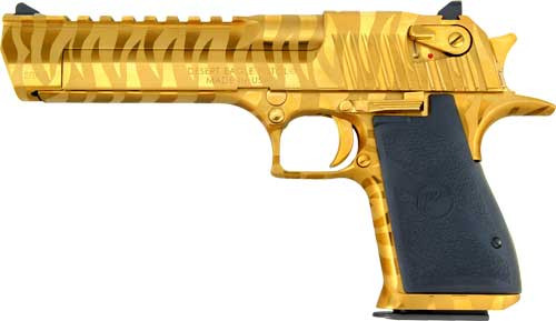 Desert Eagle Mark XIX .50 Action Express Semi-Auto Pistol with Gold Finish and Picatinny Rail