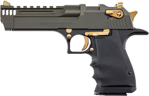 Desert Eagle L5 Series .357 Magnum Semi-Auto Pistol with Picatinny Rail, Black Frame and Green Slide