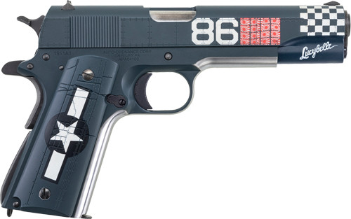 Auto-Ordnance 1911 45 ACP Semi-Auto Pistol with Blue Steel Finish and Wood Grip