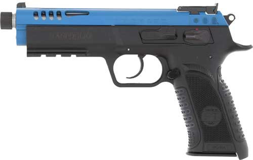 Tanfoglio Force 22LR Semi-Auto Pistol with 4.9-inch Barrel and Blue Steel Slide