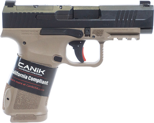 Canik Mete MC9 LS Cali 9mm Semi-Auto Pistol with Flat Dark Earth Frame and Black Slide
