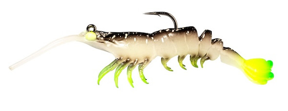 Z-Man Fishing Products PrawnStarZ 3.5-Inch Glow Chartreuse Lure, 2-Pack