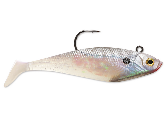 Rapala Storm Wildeye Swim Shad 03 Pearl - Durable Fishing Lure for Freshwater and Saltwater