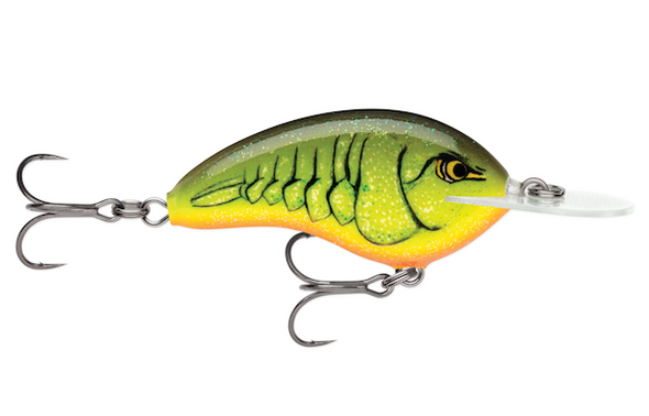 Rapala OTTS Garage Deep Tiny 07 Chartreuse Rootbeer Crawdad Fishing Lure - Part OGT07CRTBC