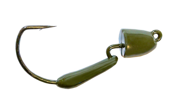Z-MAN Fishing Products Fin BulletZ Jighead 1/6 oz Green Pumpkin (Part Number FBH16-01PK3)